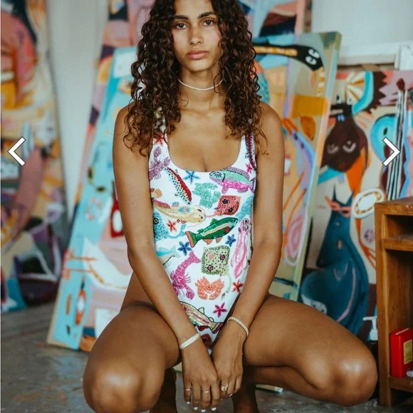 Oceanus Arizona beaded one piece swimsuit - Picture 2 of 7